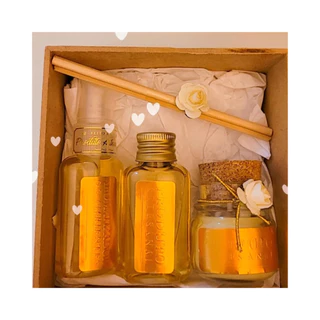 Caixa Madrinha  Trio  ou Presente | Casamento,  Batizado,  |Mini Difusor , Home Spray 40 ml   e  Vela Aromática 40g em Oferta na Shopee