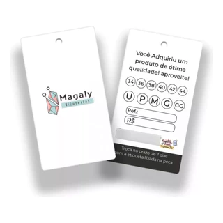 1.000 Tags Personalizadas Etiquetas Para Roupas Promoção