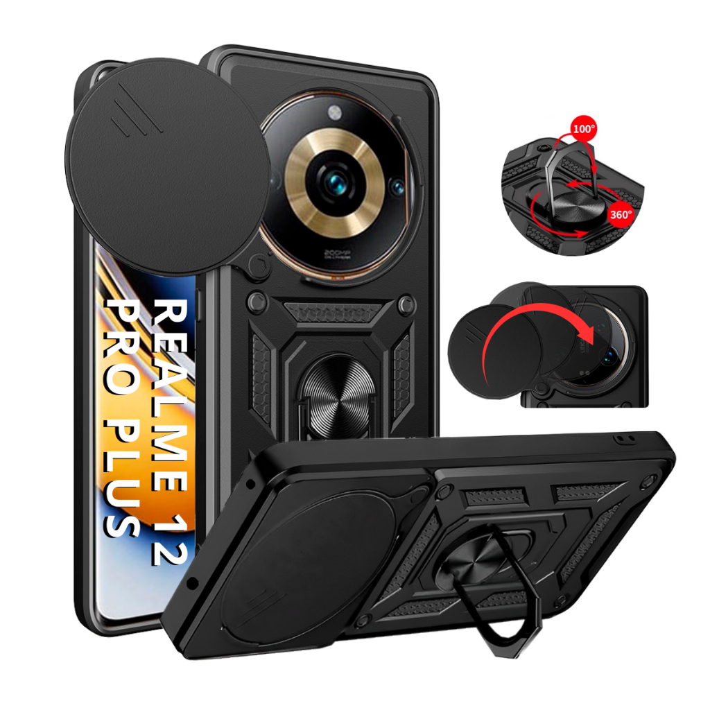 Capa Capinha Armor Militar Anti Impacto P/ Realme 12 Pro Plus - Protetora