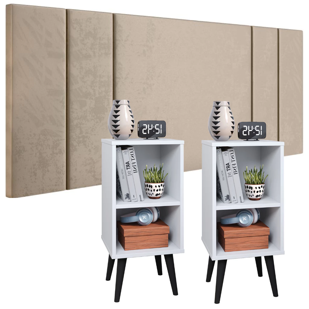 Quarto Casal com Cabeceira Casal Luana 140cm