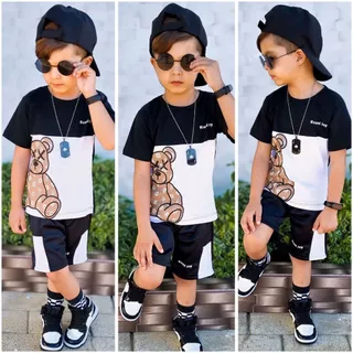 Conjunto Infantil Menino Juvenil Masculino Bermuda e Camisa 1 ao 12 anos