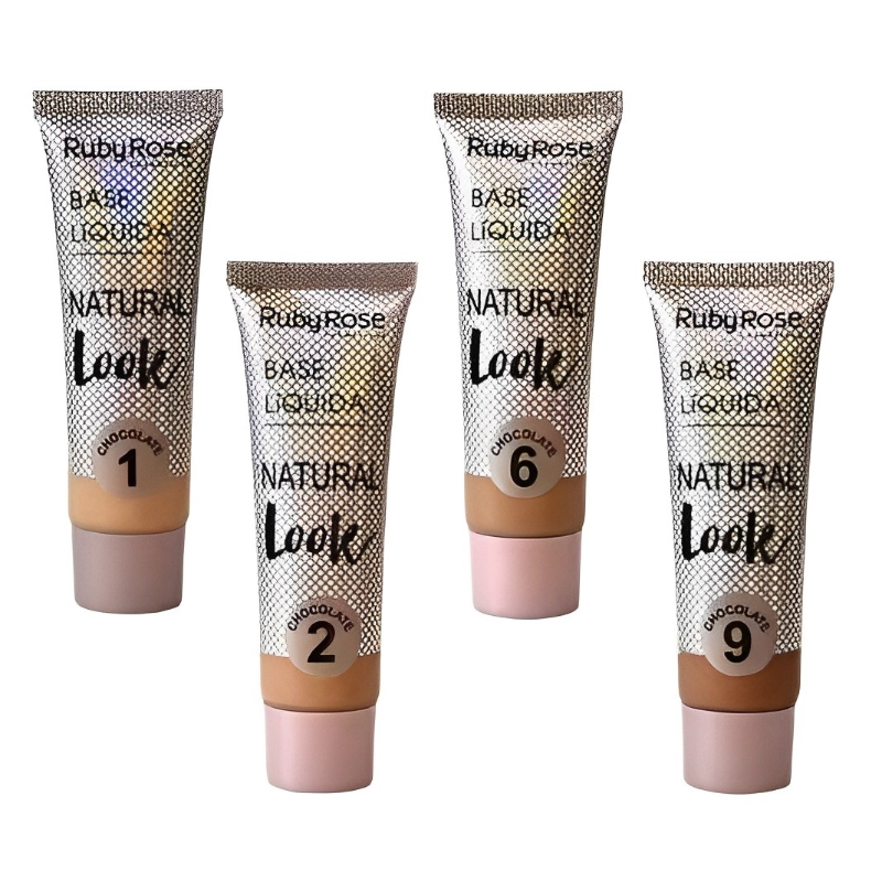 Bases Líquida Ruby Rose Natural Look Chocolate | Shopee Brasil