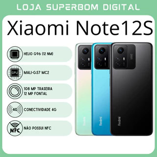 Xiaomi Note 12S (Versão Global) | Câmera de 108MP, Processador Helio G96 (12 nm), GPU Mali-G57 MC2 (NOVO/LACRADO)