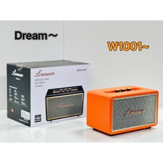 Lonzuer Caixa De Som Bluetooth 5.0 Subwoofer Retrô Revestida Couro - Dream