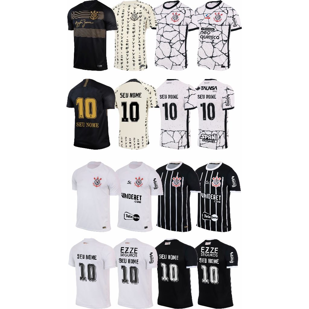 Camisas Timão Personalizadas Nome e Numero