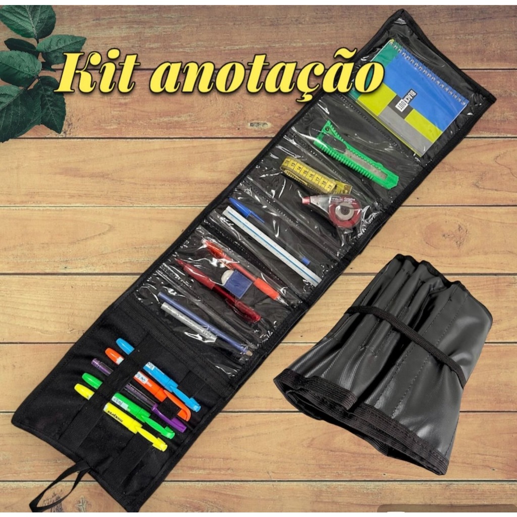 Kit Anotação Militar Organizador Estojo de Estudo Kit Anotação Curso ...