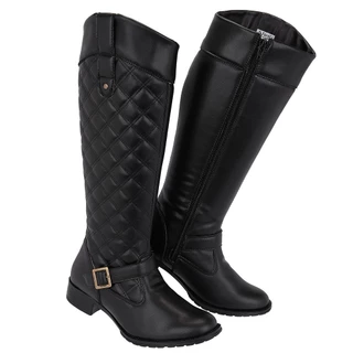 Bota Feminina Montaria Cano Longo Outono Inverno Zíper Lateral Conforto