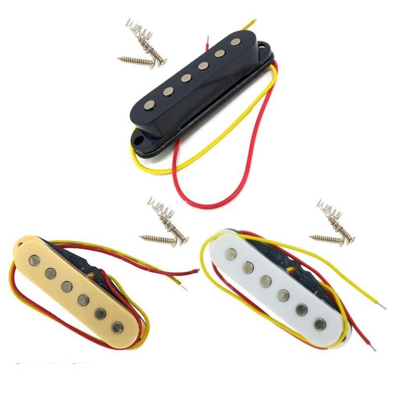 Captador Guitarra Single-coil Cerâmico Unidade em 3 Cores