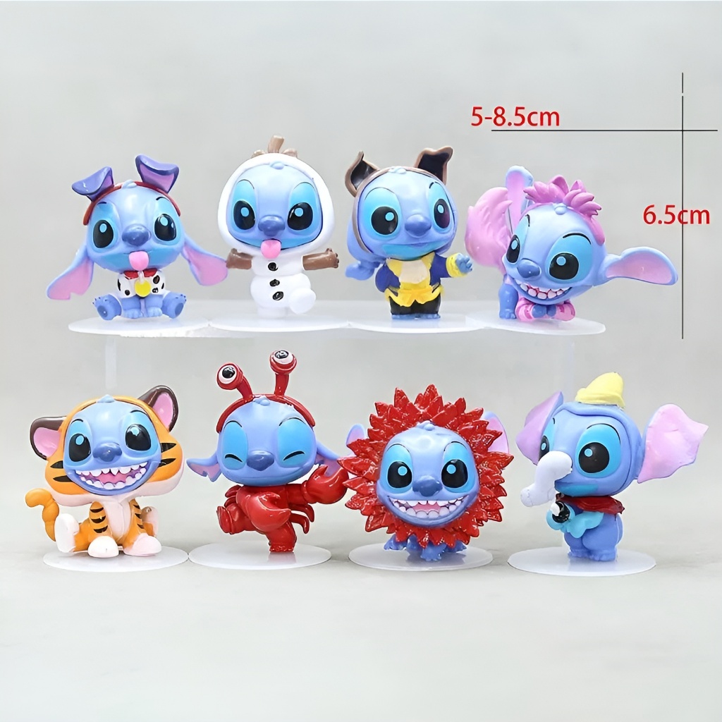 Action figure Stitch Cosplay de personagens disney miniaturas colecionveis envio imediato lilo stitch nani jumba mertle david gantu