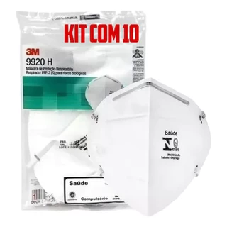 Kit 10 Mascara 3m Aura 9920H Pff2 - N95 SEM VALVULA Proteção