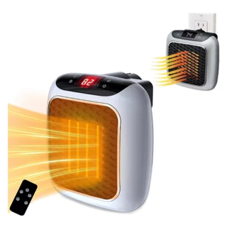 Aquecedor Portátil Mini Com Controle Remoto Tomada Plug De Parede 800w Máquina De Aquecer Turbo quadrado