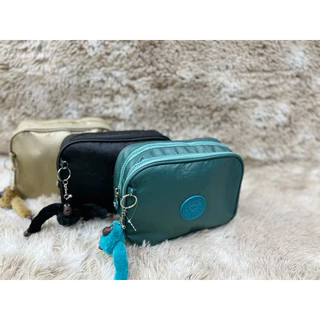Estojo Grande Inspiração Kipling Metalizado Impermeável Com Macaco Várias cores