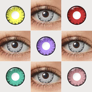 Pseyeche Lente De Contato Colorida Anual 14.5mm Vampire Cosplay de Halloween Lente1 Par Entrega rápida dentro de 3 a 5 dias