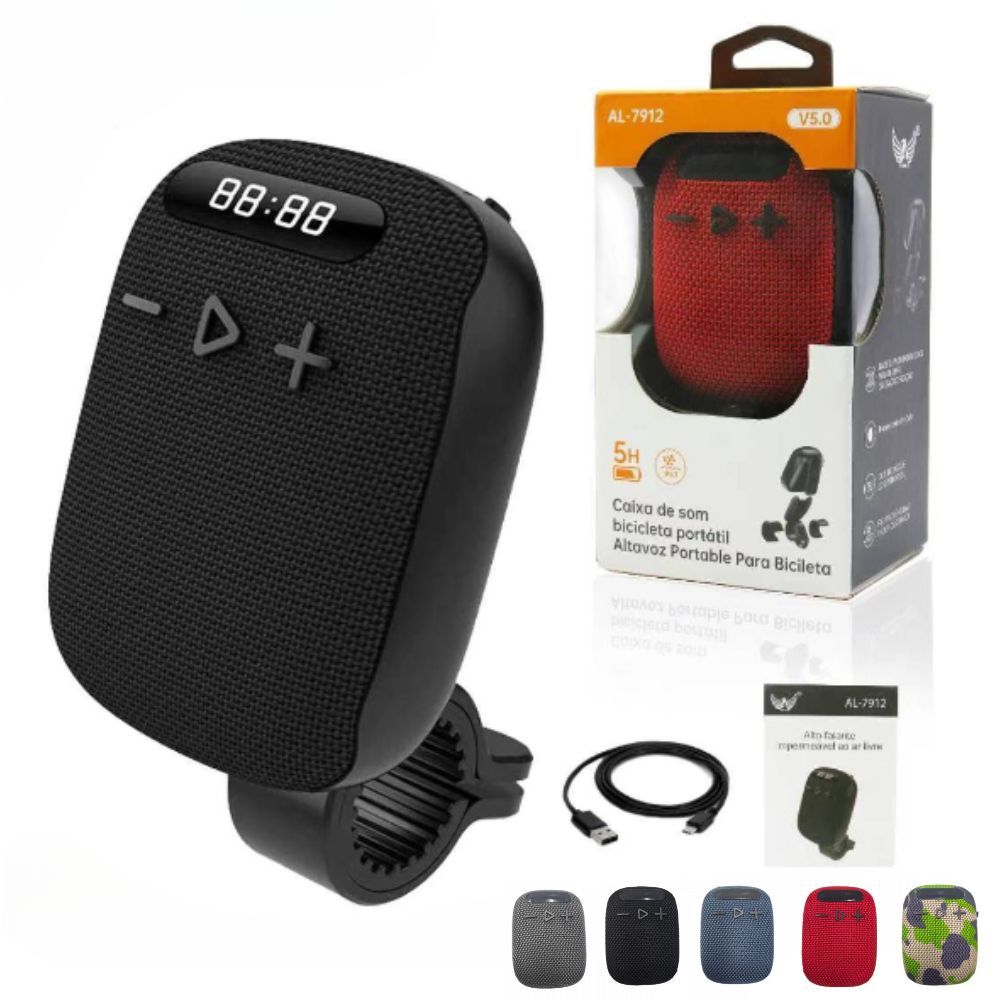 Caixa De Som Bluetooth Para Bike Moto Com Visor Digital Altomex AL-7912