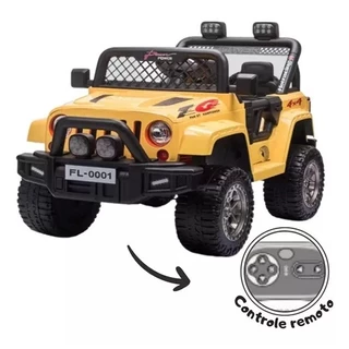 Jipe Motorizado Elétrico Infantil Som Luz E Controle Remoto 12V4.5AH - Shiny Toys