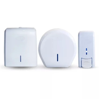 Kit 1UN Saboneteira + Dispenser Papel Higiênico Rolao + Dispenser Papel Toalha Interfolhas