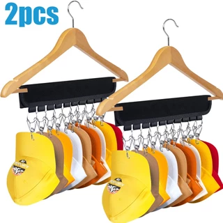2PCS Organizador De Boné Cabide，Multi-uso Clipe Para Pendurar Boné De Beisebol Autoadesivo Com Velcro