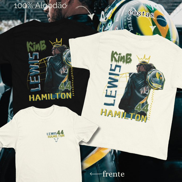 CAMISETA LEWIS HAMILTON 44 KING EDIT [ALGODÃO]