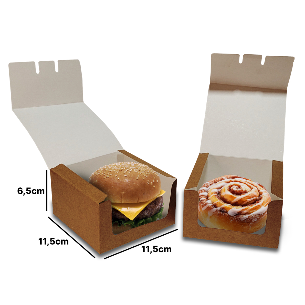Caixa Embalagem Multiuso para Doces e Salgados (11,5x11,5x6,