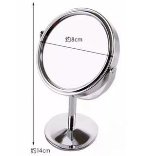 Espelho de maquiagem redondo decorativo com espelho de maquiagem 360°