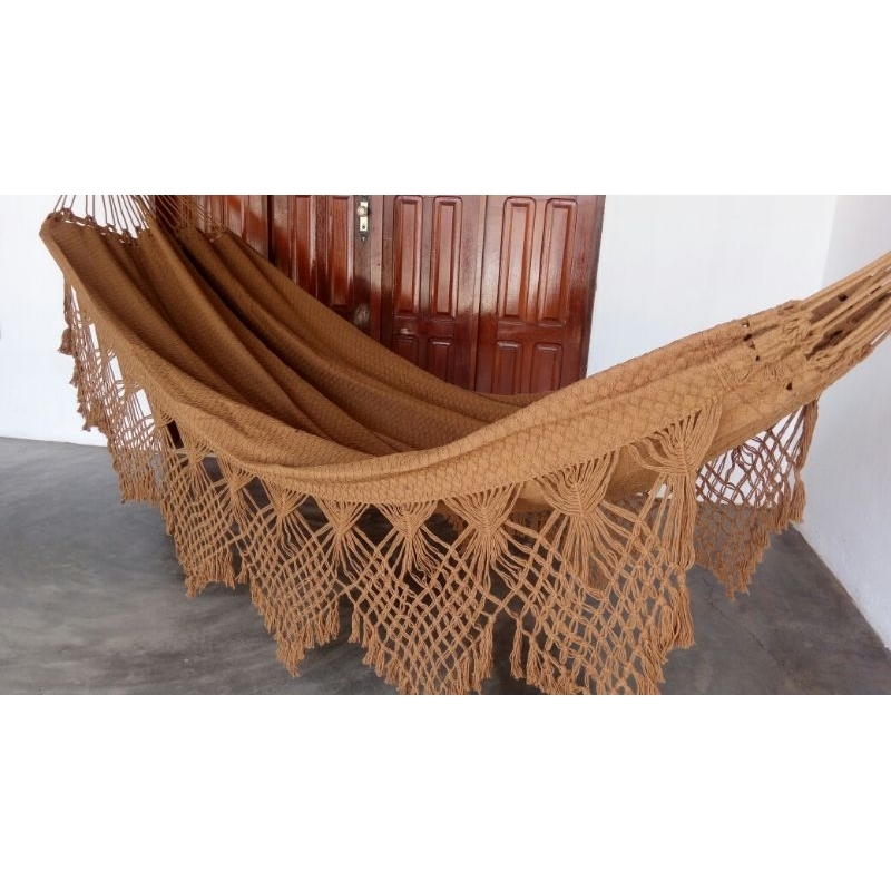 Rede De Descanso Dormir Casal Luxo Bucho De Boi Suporta Até 300 kg 100% Algodão Promoção
