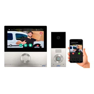 Video Porteiro sem fio Wifi com tela de 7poelgadas câmera de 2Megapixels Full HD App Tuya Casa Comercio Loja Residencial Empresa escritório Consultorio Condominios