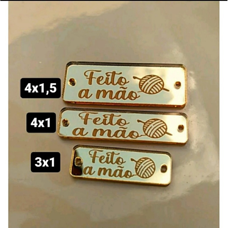 10 Etiquetas Acrilico COM ESCRITA Feito a mao