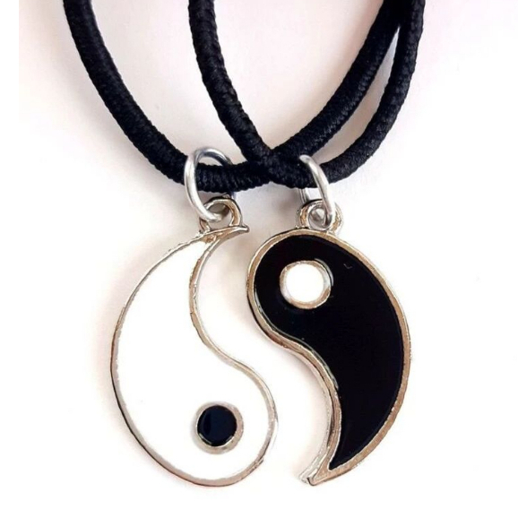 Colar Duplo Ying Yang Amizade/Best Friends-Namorados