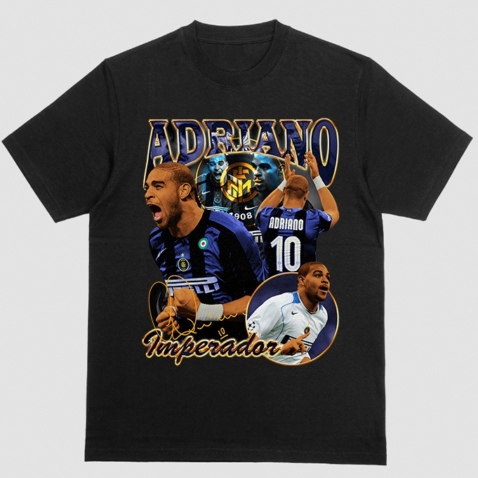 Camisa De Time Adriano Imperador Inter De Milão Futebol Camisa Algodão ...