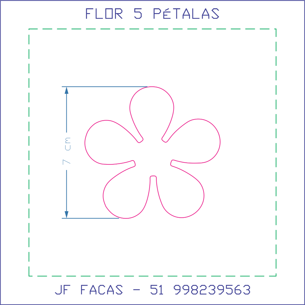 Faca para corte vinco - Flor 5 pétalas 7cm | Shopee Brasil