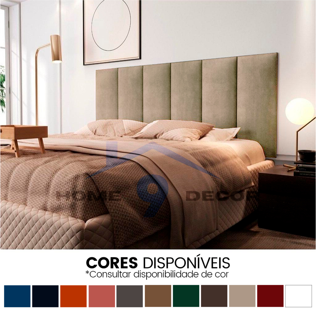 Cabeceira De Cama Box Casal Modular 60x20 Kit Completo - ENVIO IMEDIATO