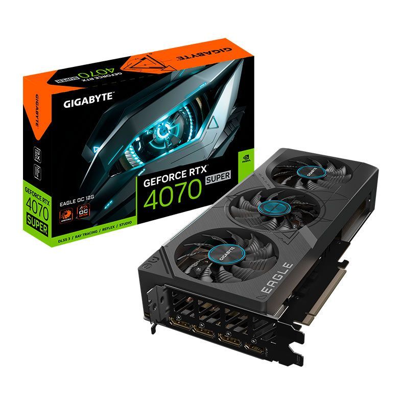 PLACA DE VIDEO RTX 4070 SUPER GIGABYTE EAGLE OC 12GB GV-N407SEAGLE-OC-12GD