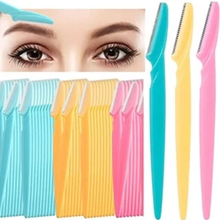Kit 12 Navalhas Lâminas Feminina Para Sobrancelha E Rosto Com Lâmina Fixa