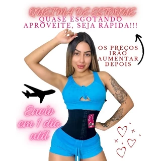 Cinta Modeladora Feminina 12 a 24 Barbatanas para Reduzir Medidas, treino, pós-cirúrgico e pós-parto. Alta compressão
