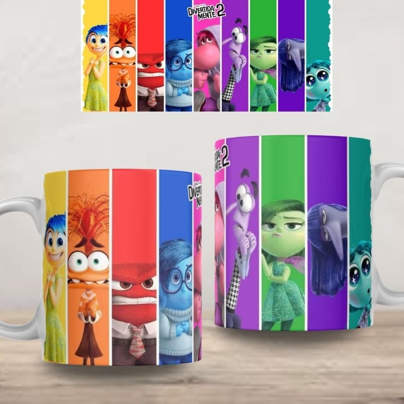 Caneca Divertida Mente Divertidamente 2 Disney Personalizada Xícara ...