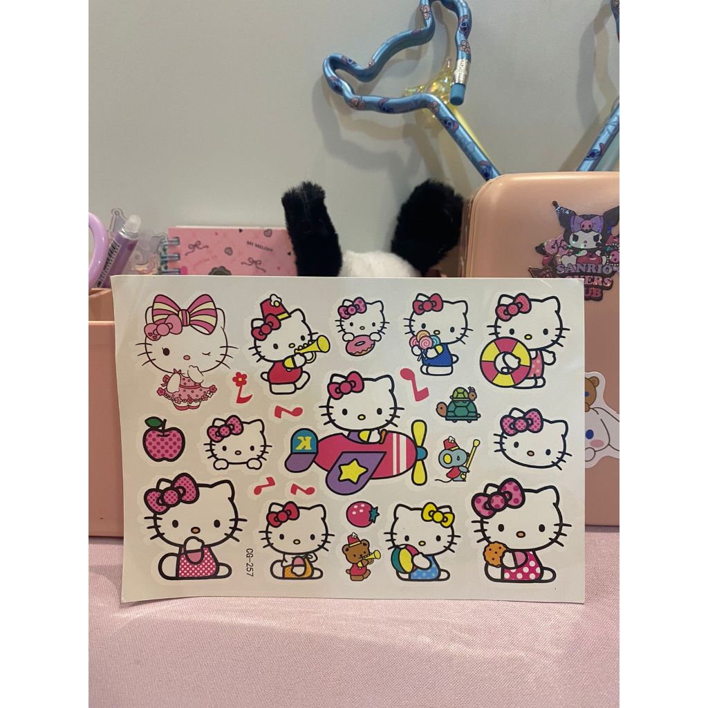 Tatuagem linda, temporária e removível da Turma da Hello Kitty