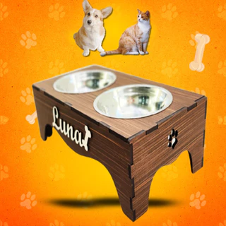 Comedouro PERSONALIZADO Elevado Suspenso Para CACHORRO e GATO