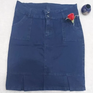 Saia jeans azul secretaria plus size do 38 ao 56