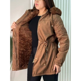 Jaqueta Parka Bobojaco Casaco Sobretudo Feminino forrada pelúcia Blusa Frio Envio imediato