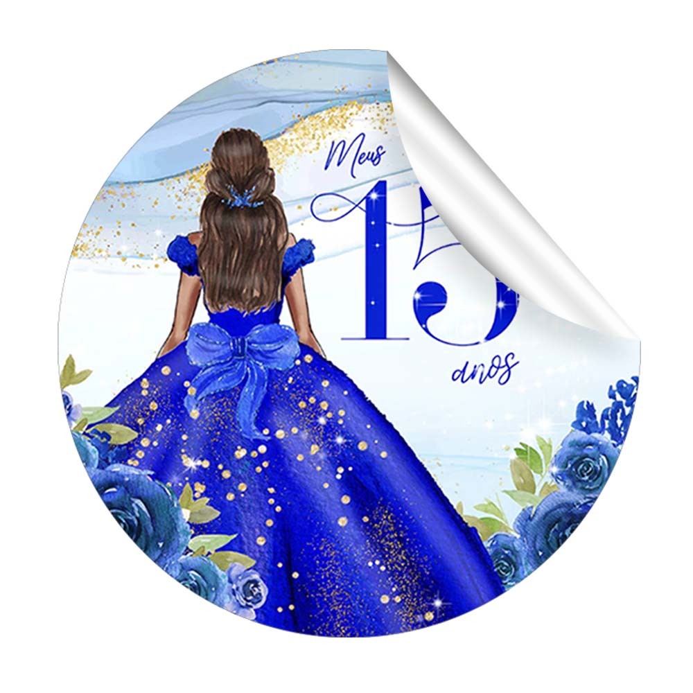 Adesivos tags meus 15 anos azul pronta entrega | Shopee Brasil