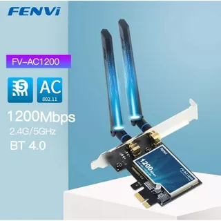 Placa Fenvi Wi-fi Dual Band 2.4/5ghz 1200mbps e Bluetooth 4.0 Pci-e Express