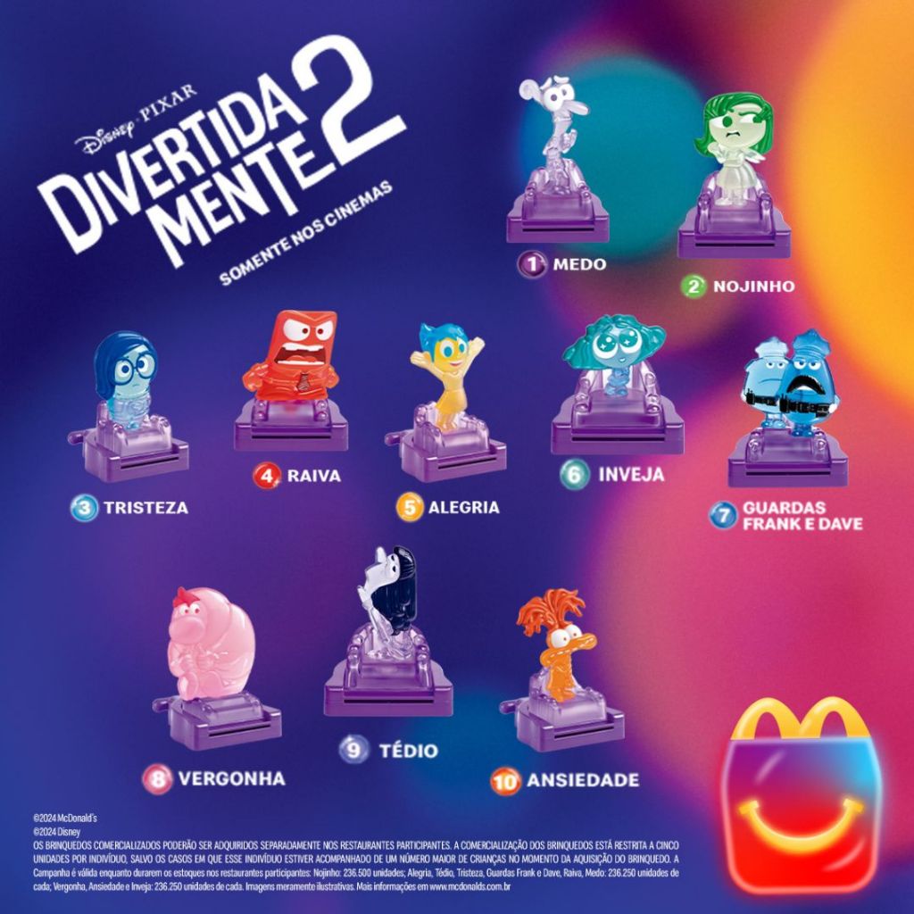 Divertidamente 2 McDonald's Brinquedos Lacrados