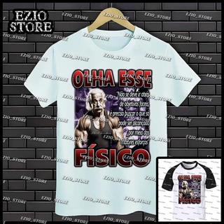 Camiseta Albert Einstein "Olha Esse Físico" Academia Treino, Camiseta Meme Albert Einstein Unissex Camisa Blusa