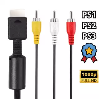 Cabo PS2 Áudio e Vídeo Rca 1.50m Playstation 1 Ps2 Ps3