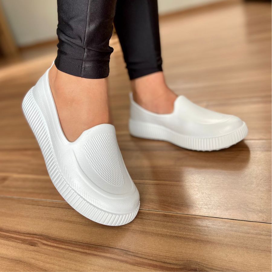 Tênis Branco Sapato Fechado Feminino Branco Sapato Scarpin Branco