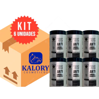 Kit Com 6 Máscaras Antieborrachamento Pós Quimica Com Efeito Teia 1kg