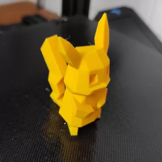Pikachu Low-Poly Decorativo - 10cm