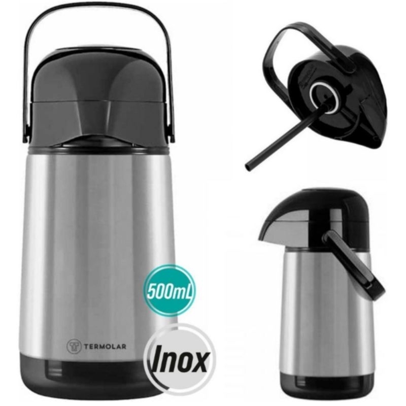 Garrafa termica Lumina Inox Termolar 500ml café chá chimarrao | Shopee ...
