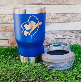 Copo Térmico 420ML Porta Long Neck 6EM1 Personalizado com seu nome A LASER Aço Inox COM PAREDE DUPLA Tampa DE ACRILICO