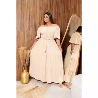 Vestido Longo Plus Moda Evangelica Princesa veste até 56